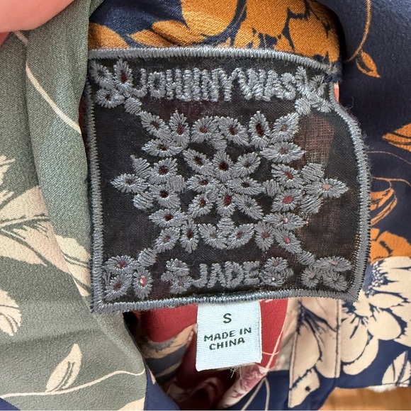 Johnny Was silk Jade Collection Floral Patchwork Long Sleeve Maxi Dress small - Picture 4 of 5